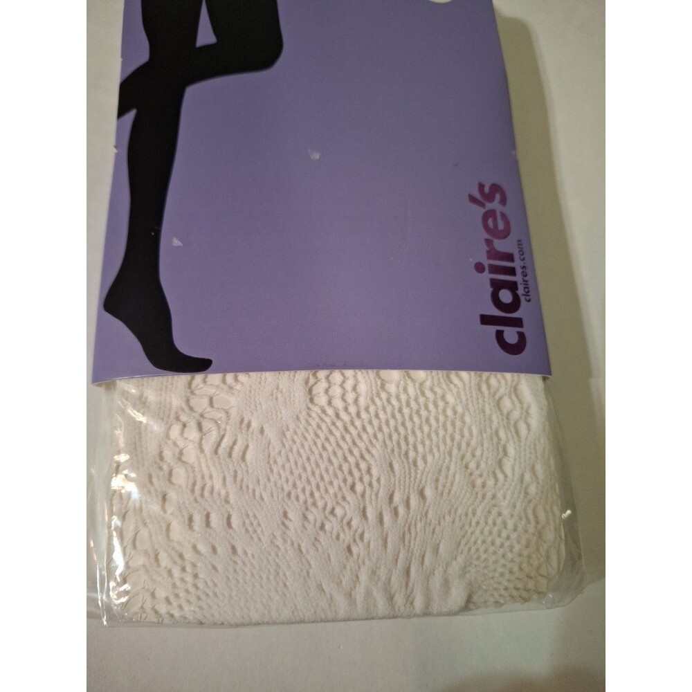 CLAIRE'S Women's White Tights Size S/M